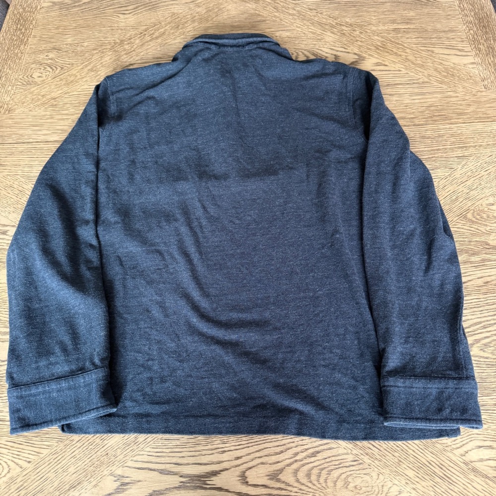 Polo Ralph Lauren Mens XXL Long Sleeve Polo Shirt Navy Blue Heather Cotton Pony - Picture 3 of 11